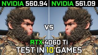 Nvidia Drivers 56094 vs 56109 RTX 4060 Ti Test in 10 Games 2024 [upl. by Alita]