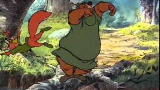 Classic Disneys Robin Hood Sing Along Song  Robin amp Little John Running Through The Forrestmov [upl. by Sherri56]