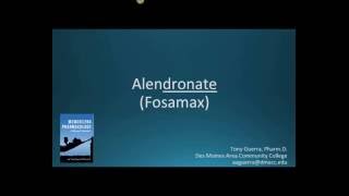 How to pronounce alendronate Fosamax Memorizing Pharmacology Flashcard [upl. by Edroi]