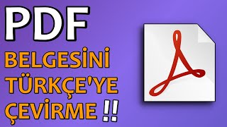 PDF Dilini Türkçeye Çevirme  👈👈 EN KOLAY YÖNTEM [upl. by Oeramed]