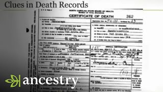 Family History Clues in Death Records on Ancestrycom  Ancestry [upl. by Island]