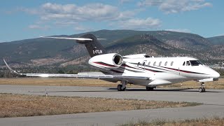 Cessna Citation X CFTLH Takeoff in CYYF [upl. by Nairbal165]