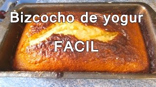 Bizcocho de YOGUR esponjoso RECETA facil [upl. by Docia592]