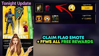 Claim FFWS Free Rewards  Free Fire Tonight Update  Free Fire New Event  Free Emote in free Fire [upl. by Merl]