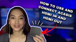 ACASIS CAPTURE CARD HDMI INHDMI OUT HOW TO USE IT [upl. by Yardna24]