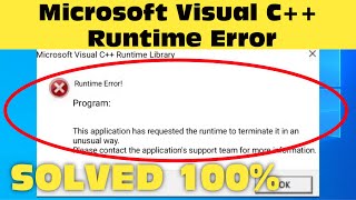 Fix Microsoft Visual C Runtime Library Assertion Failed Error  Fix Microsoft Visual C Runtime [upl. by Asela769]