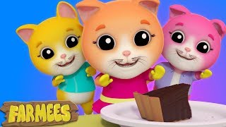 Three Little Kittens  Kindergarten Nursery Rhymes For Kids  Cartoons by Farmees [upl. by Balsam882]