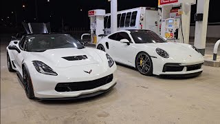 2022 Porsche 911 Turbo S Bolt Ons MS109 vs 2017 C7 Corvette Z06 Magnuson 265 Supercharger E85 [upl. by Andert186]