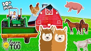 Explore on the Farm 🚜🐔🐷 Farm Animals for Kids  Farm Adventures for Toddlers  Tractors and Horses [upl. by Aryan]