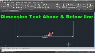 AutoCAD Dimension Text Above and Below Line [upl. by Nitsirhc]