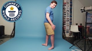 Teenager can make his feet face backwards  Guinness World Records [upl. by Grim]