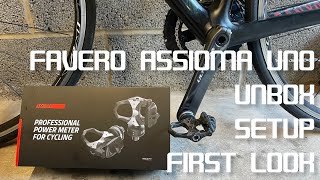 Favero Assioma Uno Power Meter Pedals  Unboxing  Setup  First Look [upl. by Rosenberger413]