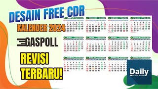 TEMPLATE KALENDER 2024 FREE Desain Kalender 2024 GRATIS [upl. by Dlaregztif]