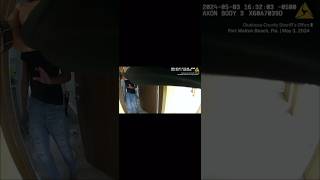 Florida sheriff releases bodycam video of airman fatally shot in apartment 😔 [upl. by Dnaletak642]