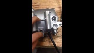 How to Drain and Add Refrigerant Oil to an AC Compressor Example on Honda Civic 20062010 [upl. by Drahser]