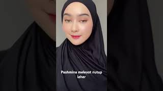 pakai pashmina meleyot tanpa kelihatan leher tutorialhijab hijabstyle shortvideo like subscribe [upl. by Uolymme487]