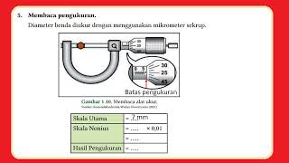 Membaca pengukuran Diameter benda diukur dengan menggunakan mikrometer sekrup [upl. by Airetnahs]