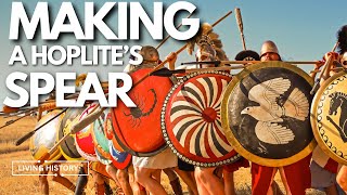 Making a Hoplite spear from the archaic era  How to make a spear for reenactment [upl. by Anitirhc]