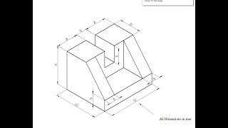 Orthographic Projection of Isometric Part 05 [upl. by Nodyl]