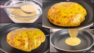 ALOO PARATHA RECIPE WITH LIQUID DOUGH  NO ROLLING NO KNEADING  WHEAT FLOUR ALOO PARATHA RECIPE [upl. by Notgnirrab]