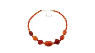 Jay King RedOrange Carnelian Bead 20in Necklace [upl. by Stegman462]