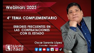 Errores Frecuentes en las Contrataciones con el Estado  2023 [upl. by Catima299]