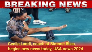 Cecile Landi coach of Simone Biles begins new role as cohead at University news today [upl. by Nedrud57]