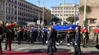 Davis Sassoli lultimo saluto alla presenza delle maggiori cariche europee [upl. by Novehs573]