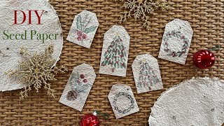 DIY plantable paper  How to make seed paper gift tags [upl. by Guillemette]