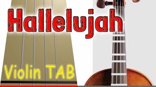 Hallelujah  Violin  Play Along Tab Tutorial [upl. by Gusella503]