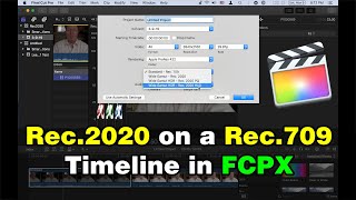 Using Rec2020 HLG on a Rec709 timeline in FCPX [upl. by Reace]