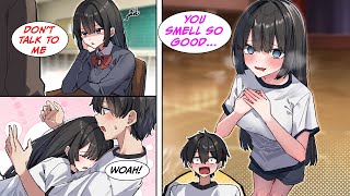 Manga Dub I run into the cold girl at school but she falls in love with my smell and RomCom [upl. by Darton]