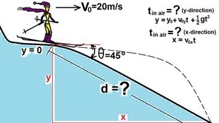 Physics 3 Motion in 2D Projectile Motion 13 of 21 Example 2 Landing on a Slope [upl. by Oric]