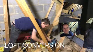 Loft Conversion Steels and Roof InstallShall we cut it [upl. by Nelrac796]