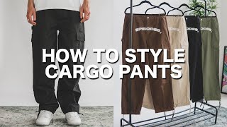 How To Style Cargo Pants  10 Outfits [upl. by Sdlonyer22]