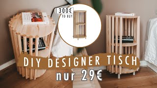 DIY Designer Beistelltisch für unter 30€ selber bauen  Regal aus Rundhölzern im Boho Look [upl. by Allx]