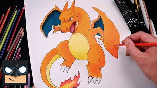 How To Draw Charizard  Pokemon Draw amp Color Tutorial [upl. by Omissam693]