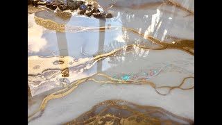 GOLDEN ILLUMINATIONS Epoxy Resin Painting Demo [upl. by Saval]