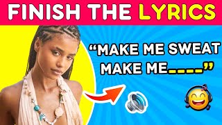 FINISH THE LYRICS 🎵 Most Popular TIKTOK Songs 2023  Music Quiz 🎤 2 [upl. by Ahsiekim86]