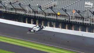 Raw Video Kyle Kaiser crashes during 2019 Indy 500 practice [upl. by Llemij260]