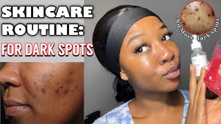 MY SKINCARE ROUTINE FOR DARK SPOTS amp SCARS ‼️ Simple and affordable [upl. by Darsey]