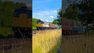 heritage diesellocomotive d5300 26007 rawtenstall station levelcrossing railway elr train [upl. by Htiekel]