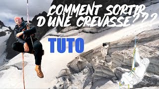 TUTO COMMENT SORTIR DUNE CREVASSE SEUL  remontée sur corde 5CREVASSE RESCUE [upl. by Ilegna]