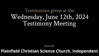 Testimonies from the Wednesday June 12th 2024 Meeting [upl. by Kincaid]