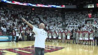 UNLV Runnin Rebel Fans singing the National Anthem  2011 Senior White Out Game [upl. by Imeon]