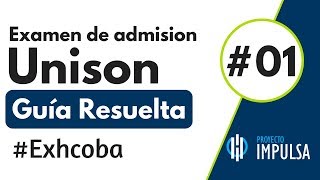 Admisión Unison Guía exhcoba resuelta  Nivel de una presa  Curso admisión unison [upl. by Nyret]