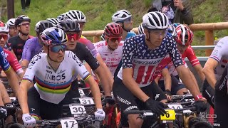 Mountain Bike Crosscountry Olympic CransMontana Men Elite 50fps 23 Jun 2024 [upl. by Aisela]