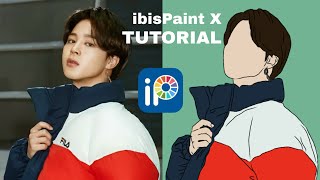 IBIS PAINT X TUTORIAL  Make your picture into a faceless cartoon  tiktok trend [upl. by Aksel945]