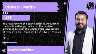 The latus rectum of a conic section is the width of the function through the focus The positive [upl. by Bellis140]