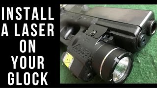 Installing and sighting in a Streamlight TLR4G laser on a Glock [upl. by Yecal]